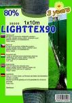 Árnyékoló háló Lighttex 1x10m zöld 80% 28500