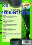 Árnyékoló háló Mediumtex 1.2x10m zöld 90% 28576