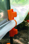 Műanyag rögzítő Klipsz fóliasátorhoz/ Narancssárga 13mm